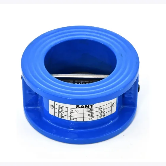Sant Valves DP-1A Dual Plate Wafer Check Valve, Cast Iron, SS Plates, PN-16