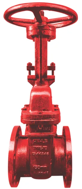 Kartar Valves Red CI Sluice Valve, Rising Spindle, PN 16 (K-932)