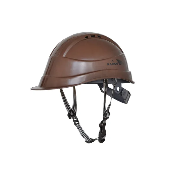 Karam Ventilated Safety Helmet with Peak and Y Type Chin Strap