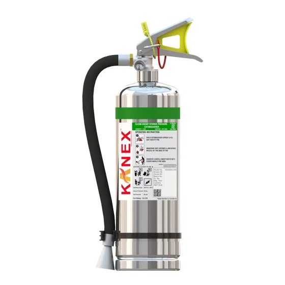 Kanex Clean Agent Fire Extinguisher, FE-36 Stored Pressure, Stainless Steel Body (HQ series)