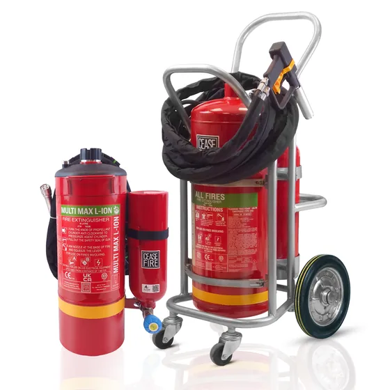 Ceasefire MultiMax High Impact Extinguisher, Compressed Air Backpack and Trolley