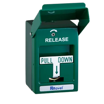Ravel Dual Action Manual Pull Station, Green or Yellow