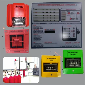 Soft-Chip Microprocessor Gas Release Fire Alarm Panel