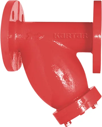 Kartar Valves Red CI Y Type Strainer, SS Mesh, PN 16 (K-939)