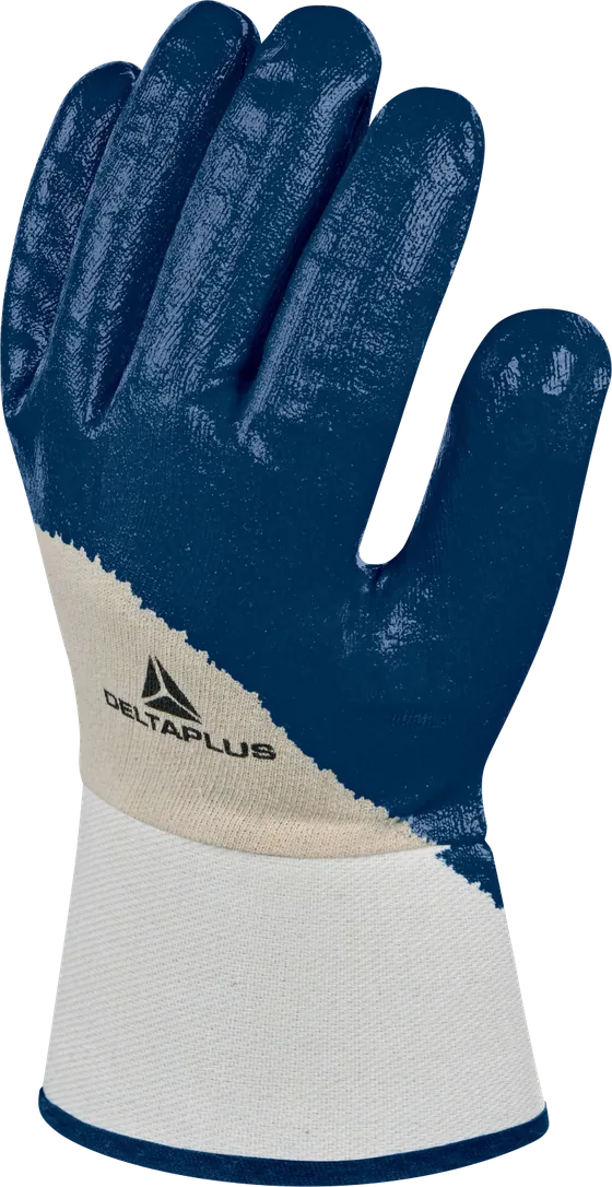 Delta Plus NI170 Nitrile Gloves, Safety Cuff, Ventilated Back