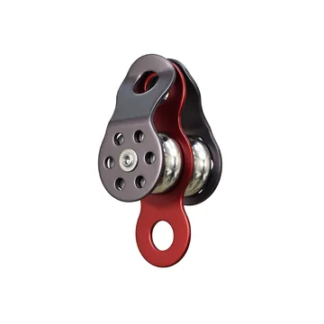 Karam Small Double Pulley on Ball Bearings, Two Side Attachments