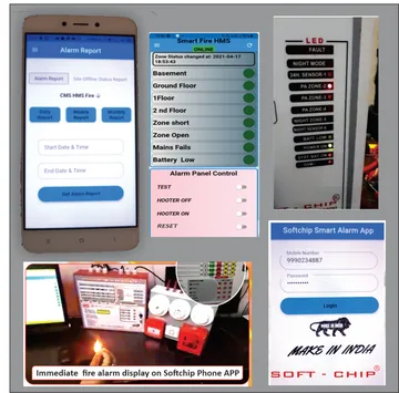 Soft-Chip App and Web Based Smart Fire Alarm Panel (Cloud, 8 Zone)