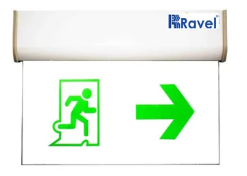 Ravel LumiCzar Emergency Exit Sign, Aluminium Housing