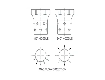 Honeywell Clean Agent Discharge Nozzle, Brass, 15NB to 50NB