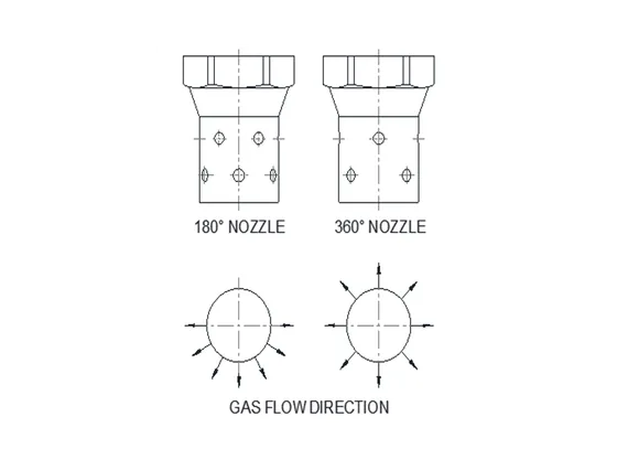 Honeywell Clean Agent Discharge Nozzle, Brass, 15NB to 50NB