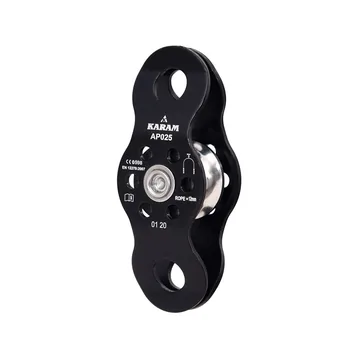 Karam Small Single Pulley, Double Side Attachment, Stainless Steel Sheave