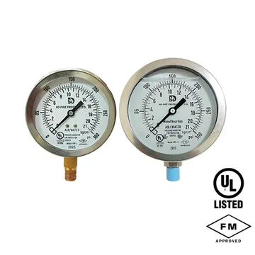 HD Fire Pressure Gauges HDP-1 and HDP-2, 0 to 300 psi, UL Listed and FM Approved