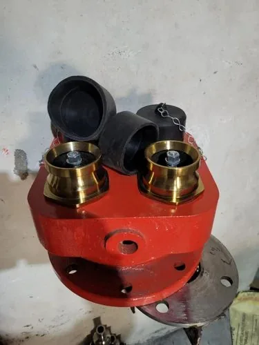 Balaji Fire Safety 4 Way Inlet Valve, Gold Coated, Non ISI