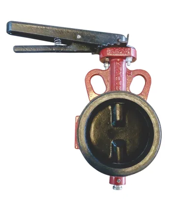 Kartar Valves Red Wafer Butterfly Valve, SG Iron Disc, PN 16, ISI Marked (K-934)