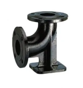 New Age Duck Foot Bend, Grey Cast Iron, 4 inch Flanged
