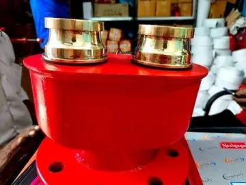 Balaji Fire Safety 2 Way Inlet Valve, Brass and Bronze, 63 mm