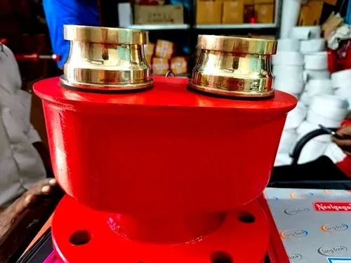 Balaji Fire Safety 2 Way Inlet Valve, Brass and Bronze, 63 mm
