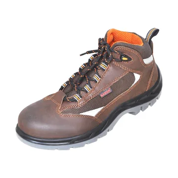 Karam FS65 Executive Ankle Sporty Brown Leather Safety Shoes, S1P