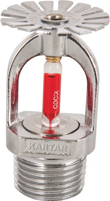Kartar Valves Forged Brass Sprinkler, 15 mm, 68°C, Pendent, Upright and Sidewall