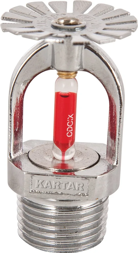 Kartar Valves Forged Brass Sprinkler, 15 mm, 68°C, Pendent, Upright and Sidewall