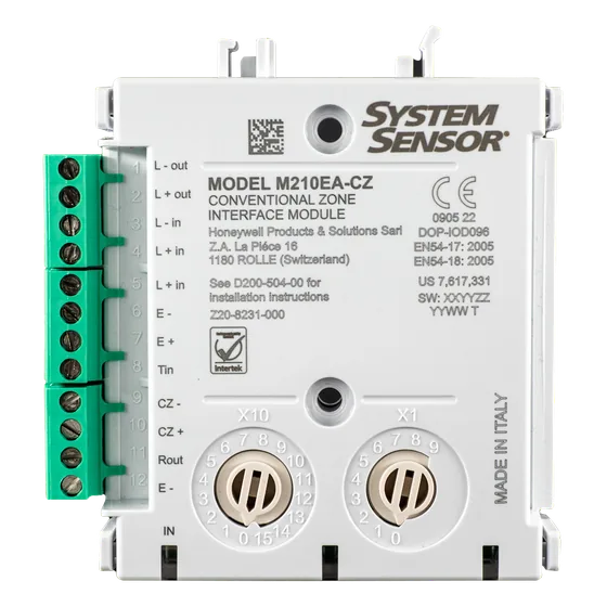 System Sensor M210EA-CZ and M210EA-CZR Conventional Zone Monitor Modules