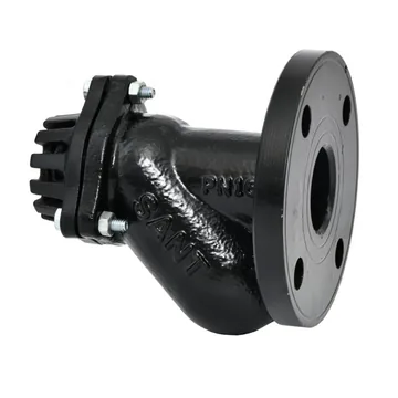 Sant Valves BFV Cast Iron Ball Foot Valve, Y Pattern, PN16, Flanged