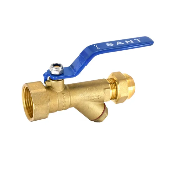 Sant Valves BBVSF Brass Ball Valve with Strainer and Flare Nut