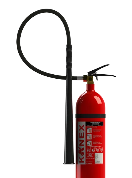 Kanex CO2 Fire Extinguisher, Stored Pressure Squeeze Type Valve (RQ series)