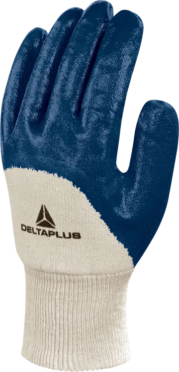 Delta Plus NI150 Nitrile Gloves, Knitted Wrist, Ventilated Back