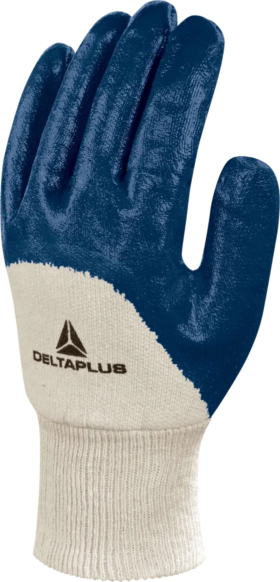 Delta Plus NI150 Nitrile Gloves, Knitted Wrist, Ventilated Back