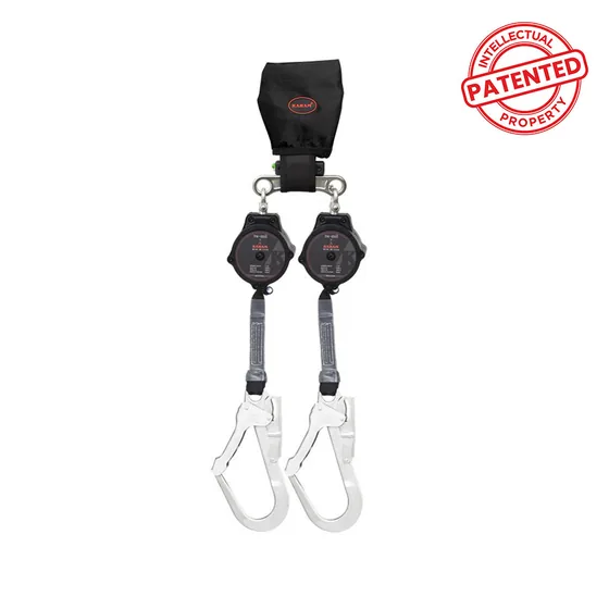 Karam Mikron Twin Retractable Lanyard with Shock Pack