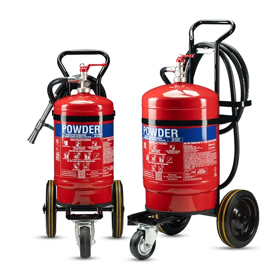 Ceasefire ABC Wheeled Fire Extinguisher, MAP 50 and MAP 90 Stored Pressure