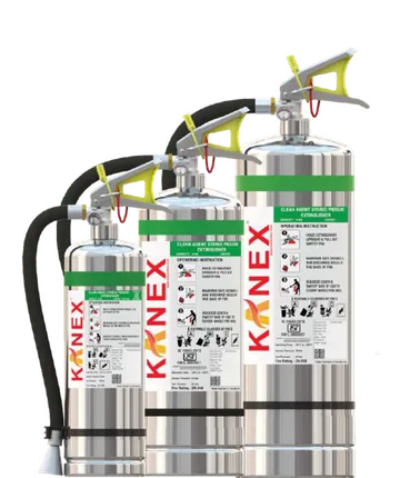 Kanex Clean Agent Fire Extinguisher, FK-5-1-12 Fluoroketone, Stainless Steel Body (HQ series)