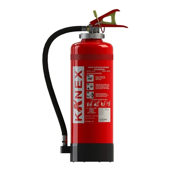 Kanex Water Fire Extinguisher, Cartridge Operated (RQ series, 6 and 9 Ltr)