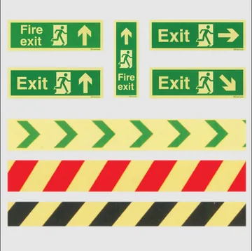 Ceasefire Excellence Series Photoluminescent Exit Signs, Aluminium Framed