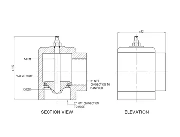 Honeywell Manifold Check Valve, 1.5 inch (40NB) and 2 inch (50NB)