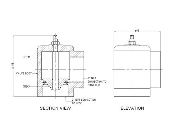 Honeywell Manifold Check Valve, 1.5 inch (40NB) and 2 inch (50NB)