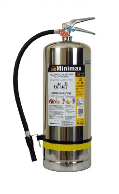 Minimax AFFF Foam Fire Extinguisher, Stored Pressure, Stainless Steel Body, 9 L