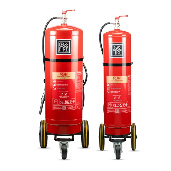 Ceasefire EN Approved Foam Wheeled Fire Extinguisher, Aspirating Model (EN 1866)