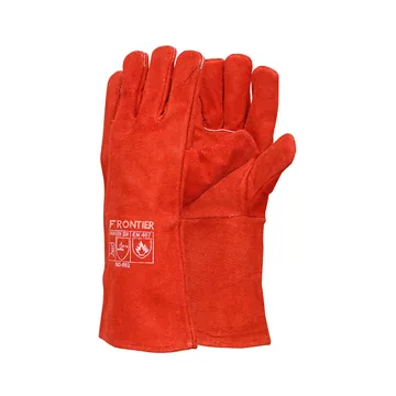 Karam Frontier Cotton Lined Split Leather Welding Gloves, 14 inch