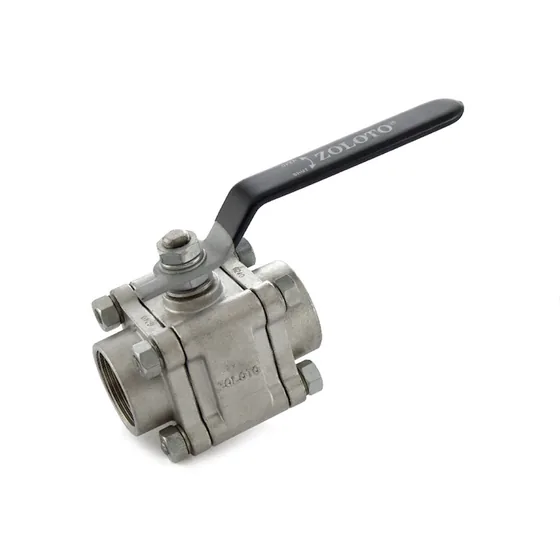 Zoloto SS 316 (CF8M) Three Piece Ball Valve, Class 150, Screwed (1080A)