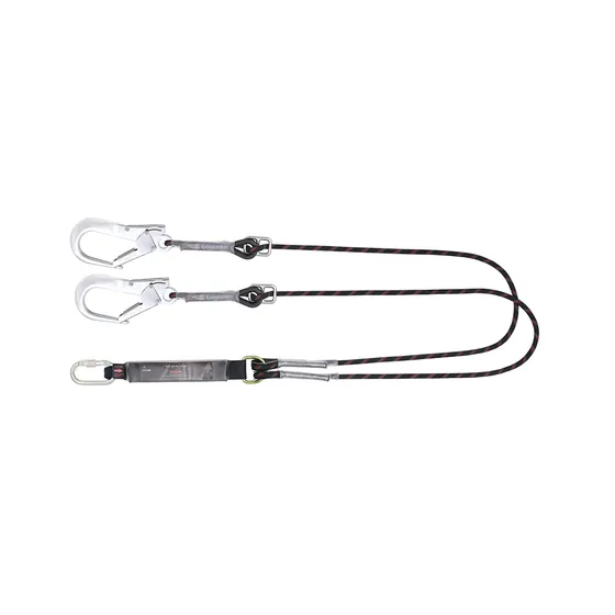 Karam Twin Leg Adjustable Energy Absorbing Lanyard, Kernmantle Rope