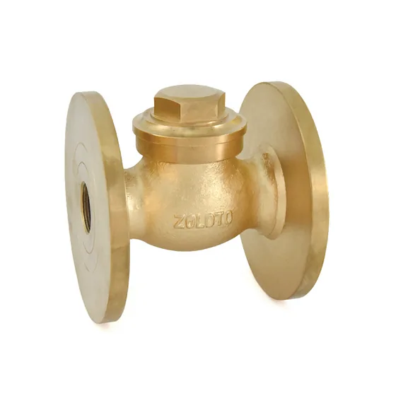 Zoloto Bronze Horizontal Check Valve No.9, SS 410 Trim, Flanged (1014)