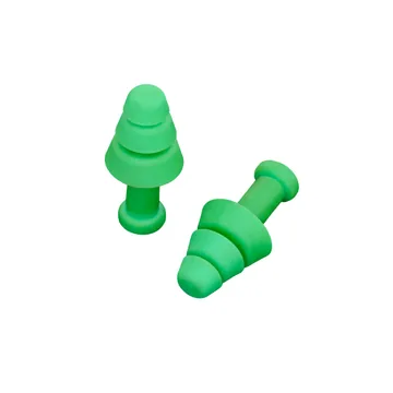 Karam Reusable Three Flange Ear Plugs, Corded or Uncorded