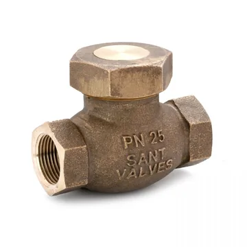 Sant Valves SBM-16 Bronze Union Bonnet Horizontal Lift Check Valve, PN 25, Screwed