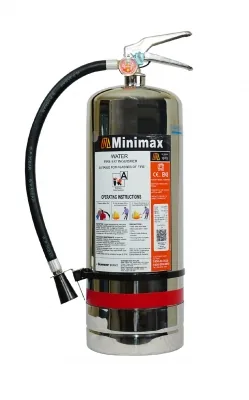 Minimax Water Fire Extinguisher, Stored Pressure, Stainless Steel Body