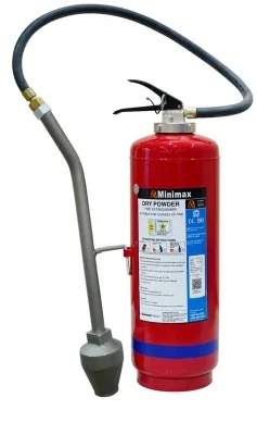 Minimax TEC Powder (Class D) Metal Fire Extinguisher, Gas Cartridge, 10 kg