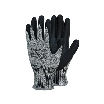 Karam HPPE Cut Resistant Gloves with Black Nitrile Micro Foam Coating