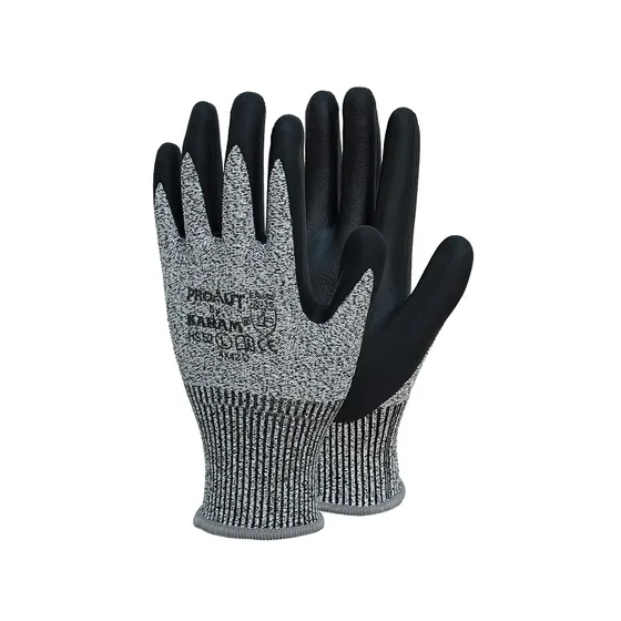 Karam HPPE Cut Resistant Gloves with Black Nitrile Micro Foam Coating