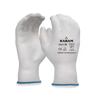 Karam PU Palm Coated Work Gloves, Polyester Liner